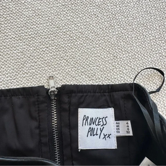 Princess Polly Leather Black Bustier Top - Picture 4 of 4